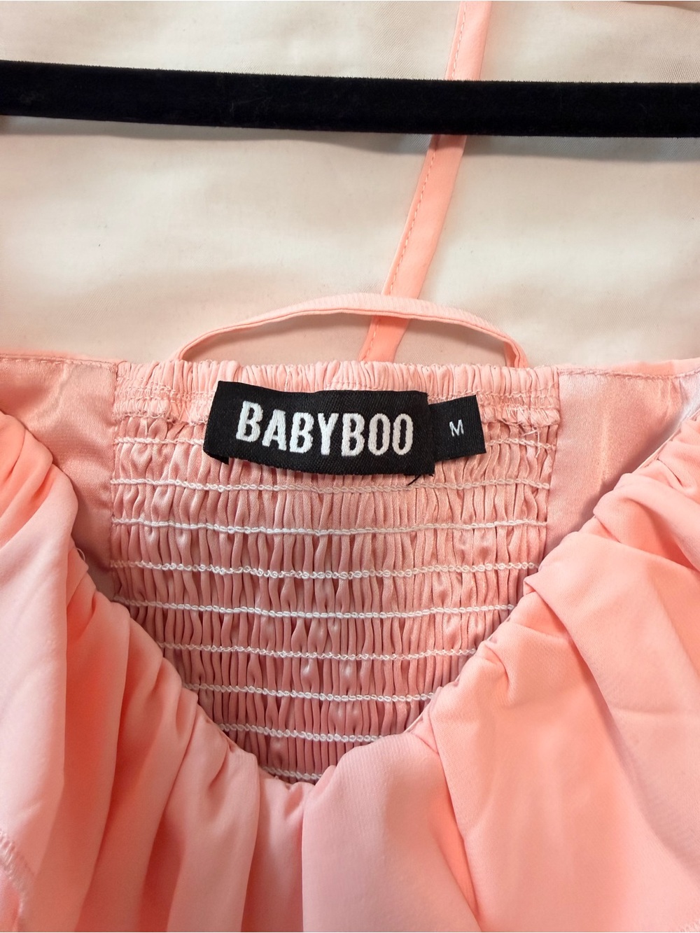 Peach Ruffle Peplum Women’s dress - Picture 3 of 3
